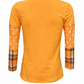 Color Block Orange Polka Dot Plaid Top