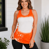 Faux Bleached Tank Top - Adult - Bright Orange
