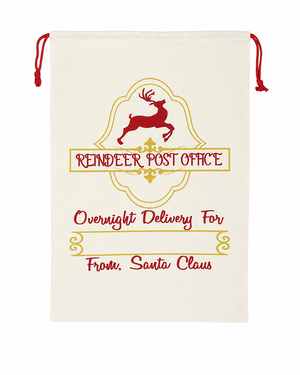 Santa Sack - Gold Reindeer