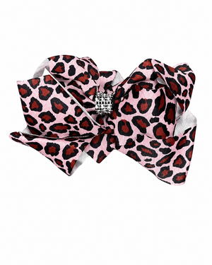 Bow - Pink Cheetah Glitter