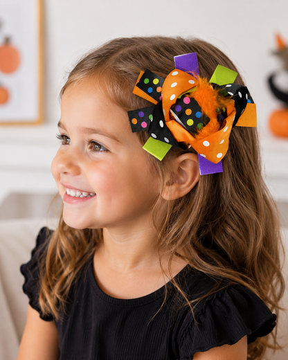 Bow - Multi Polka Dot