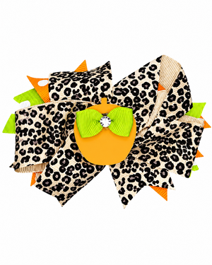 Bow - Cheetah Pumpkin