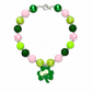 Bubblegum Necklace - St. Patrick's Clover Green Pink
