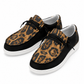 Canvas Cheetah Black Brown Shoes