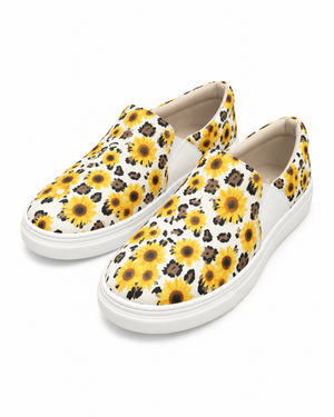 Sunflower Cheetah Slip-On Sneaker Shoes