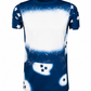 Fourth of July Stars Navy Blank Faux Bleached Top