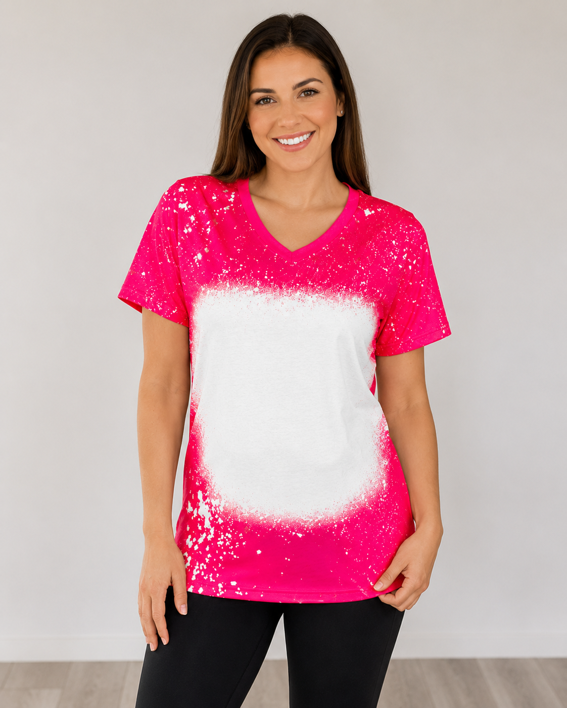 V-Neck FAUX Bleached Tees