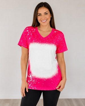 V-Neck FAUX Bleached Tees