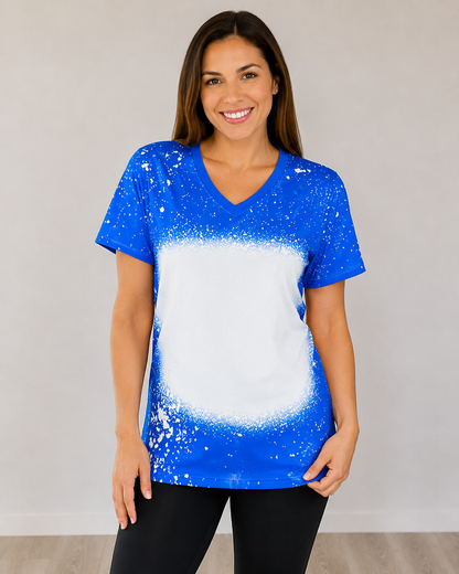 V-Neck FAUX Bleached Tees