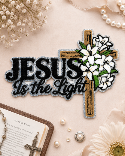 CP1252 Jesus Is The Light Chenille Patch