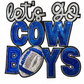 CP1244 - Let's Go Cow Boys Sequin Patch