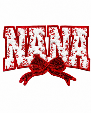 CP1243 - Nana Floral Chenille Bow Patch