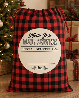 Santa Sack - Red Plaid