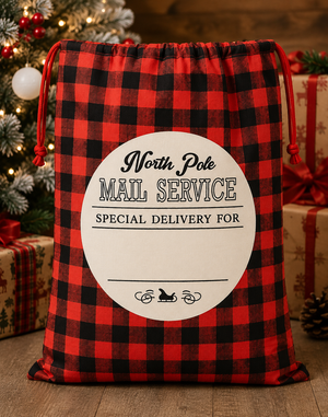 Santa Sack - Red Plaid