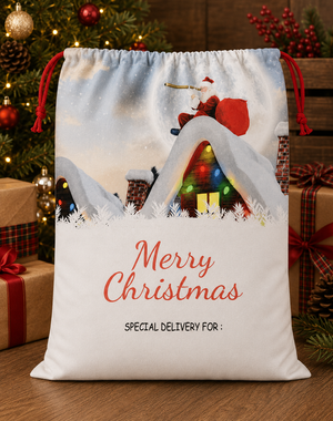 Santa Sack Sublimation - Santa House