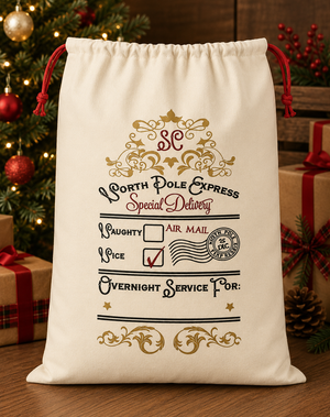 Santa Sack - North Pole Express Gold