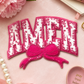CP1240 - Amen Floral Chenille Bow Patch