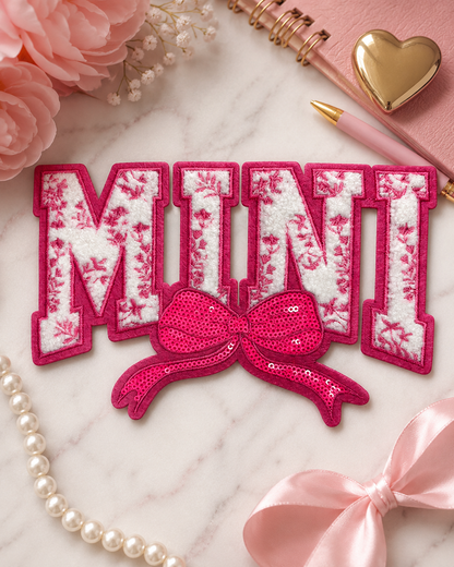CP1239 - Mini Floral Chenille Bow Patch