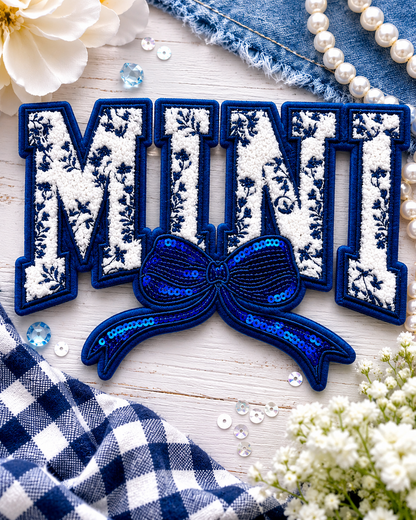 CP1239 - Mini Floral Chenille Bow Patch