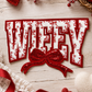 CP1233 - Wifey Floral Chenille Bow Patch