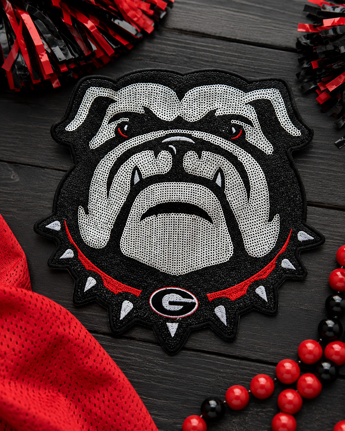 CP1223 - Georgia Bulldog Mascot Sequin Patch
