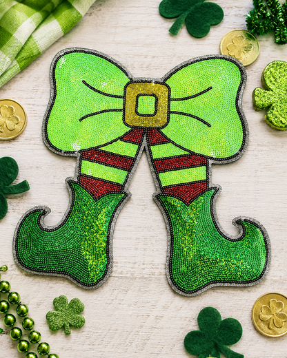 CP1219 - Elf Bow Boots Sequin Patch