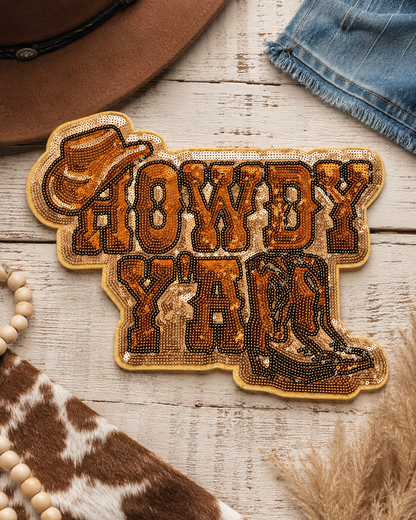 CP1217 - Howdy Y'all Sequin Rodeo Patch