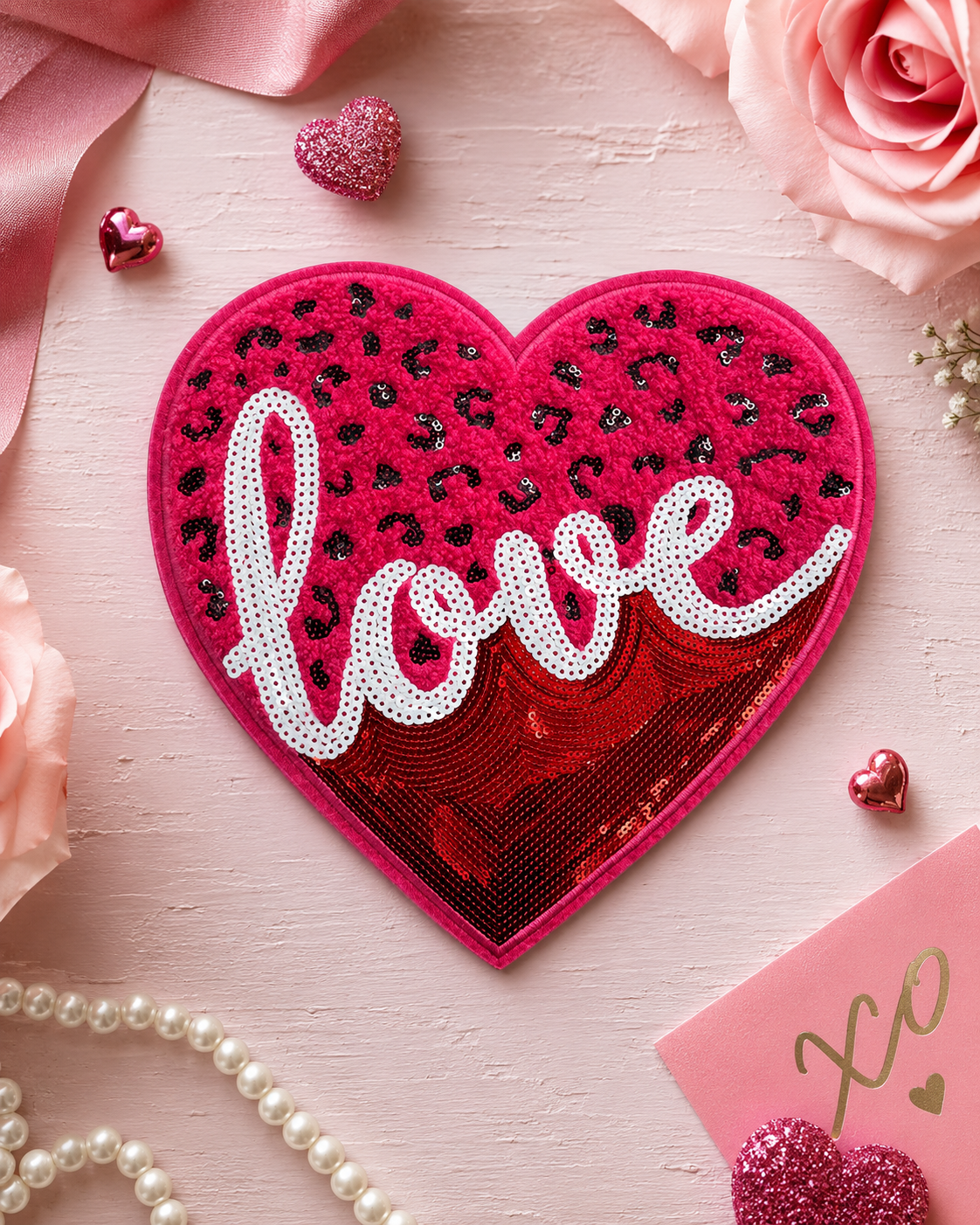 CP1215 - Cheetah Chenille Love Patch