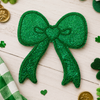 CP1211 - Glittery bow Patch - Green