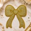 CP1211 - Glittery bow Patch - Gold