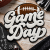 CP1210 - Game Day Chenille Patch - White Football