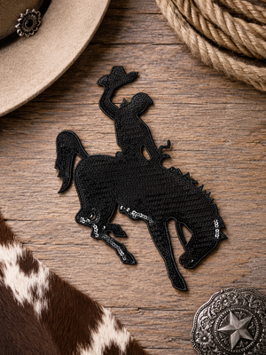 CP1191 - Black Rodeo Sequin Patch