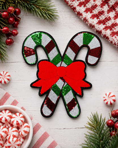 CP1128 - Candy Cane Bow