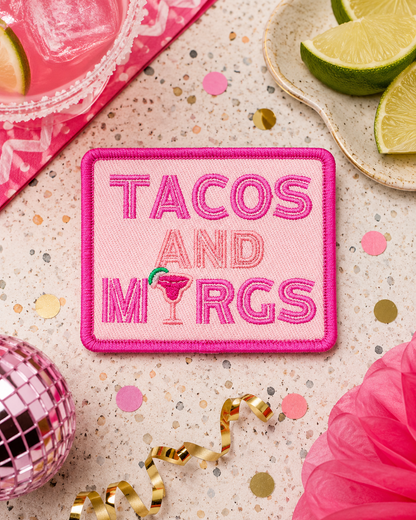 HP1002 - Tacos And Margs Pink Hat Patch