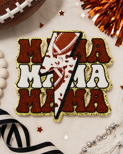 CP1075 - Football MAMA Trio Chenille Patch