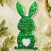 CP1052 - Easter Rabbit Chenille Sequin Patch (Small) - Green