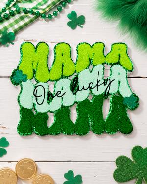 CP1019 - 'One Lucky Mama' Chenille Patch