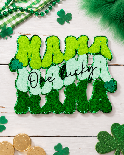 CP1019 - 'One Lucky Mama' Chenille Patch