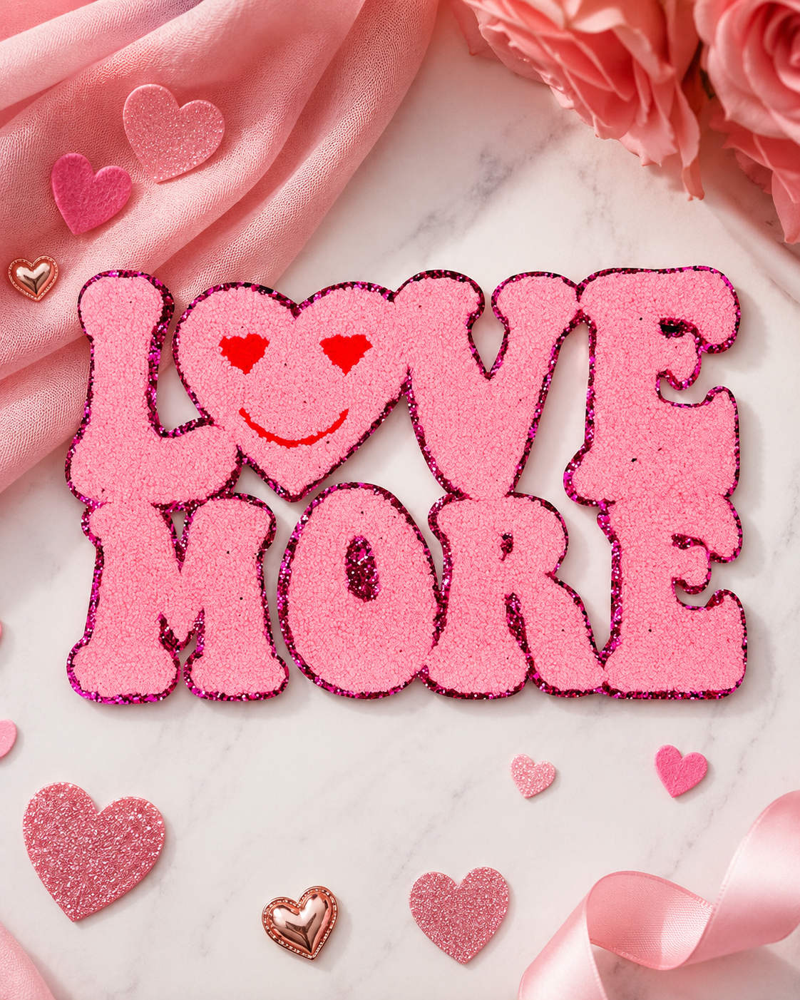 CP1013 - 'Love More' Chenille Patch