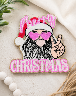 CP1188 - Pink Santa Sequin Patch