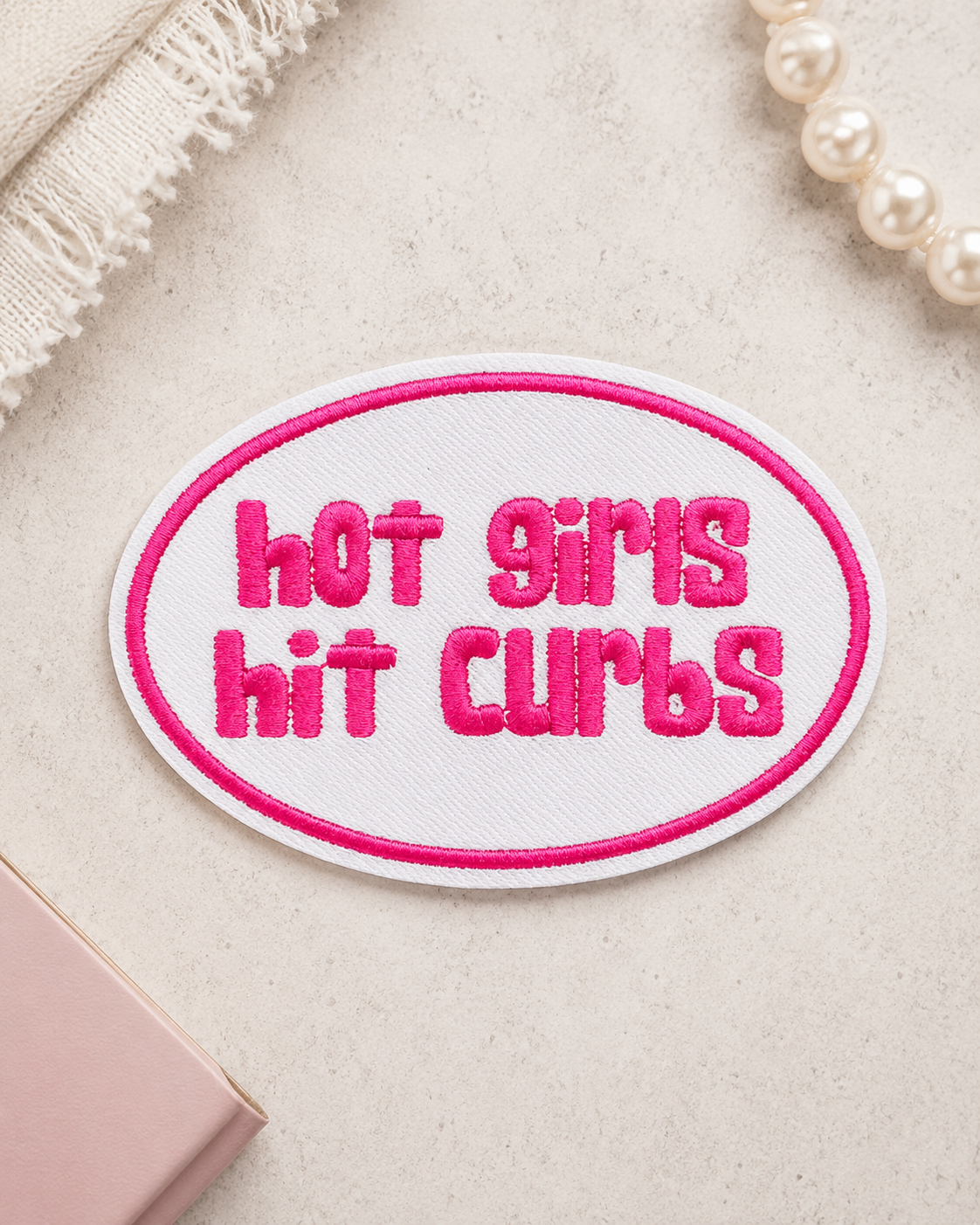 HP1034 - Hot Girls Hit Curbs Hat Patch