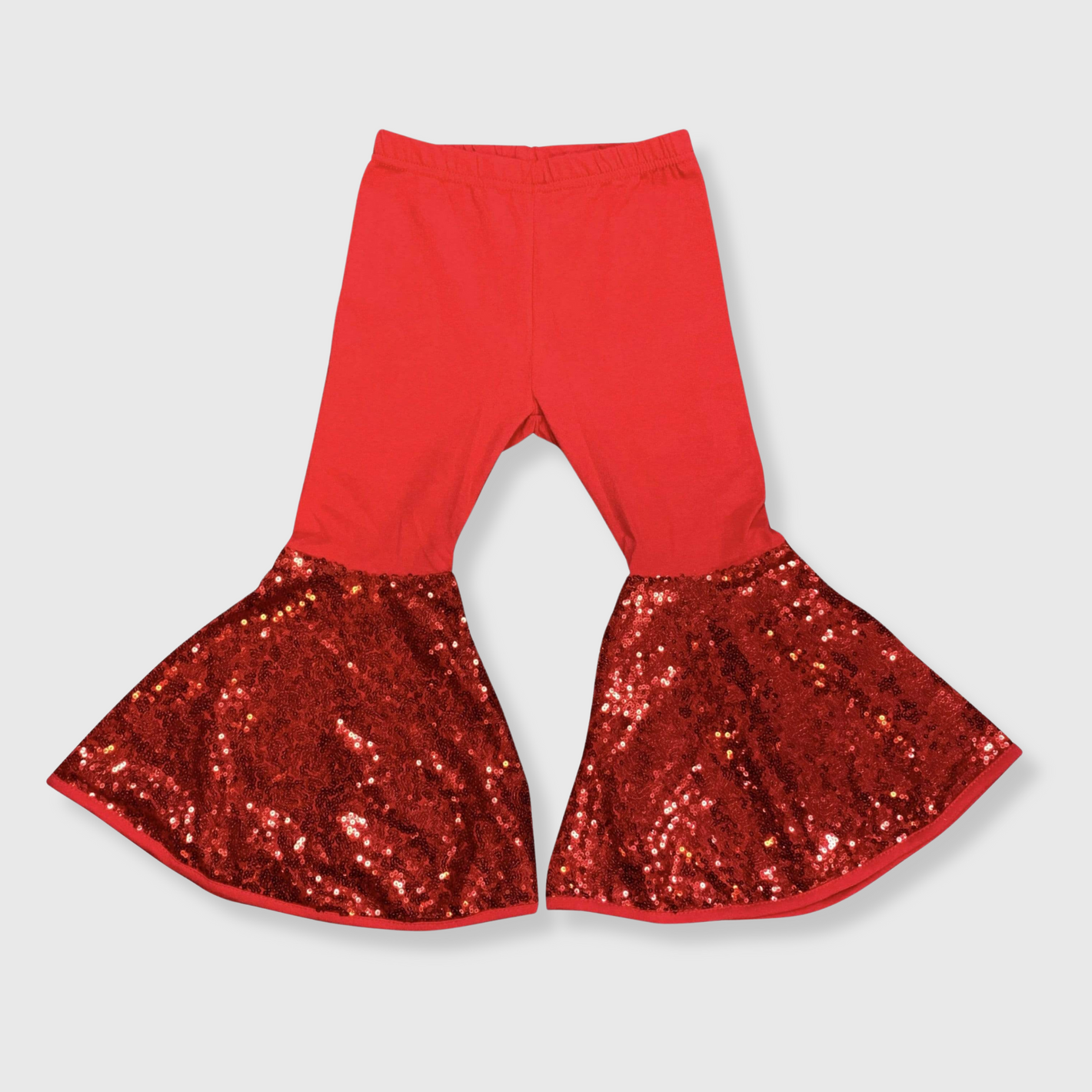 Bell Bottom Red Sequin Pants