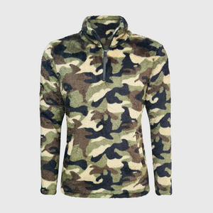 Sherpa Camo Green Pullover Women