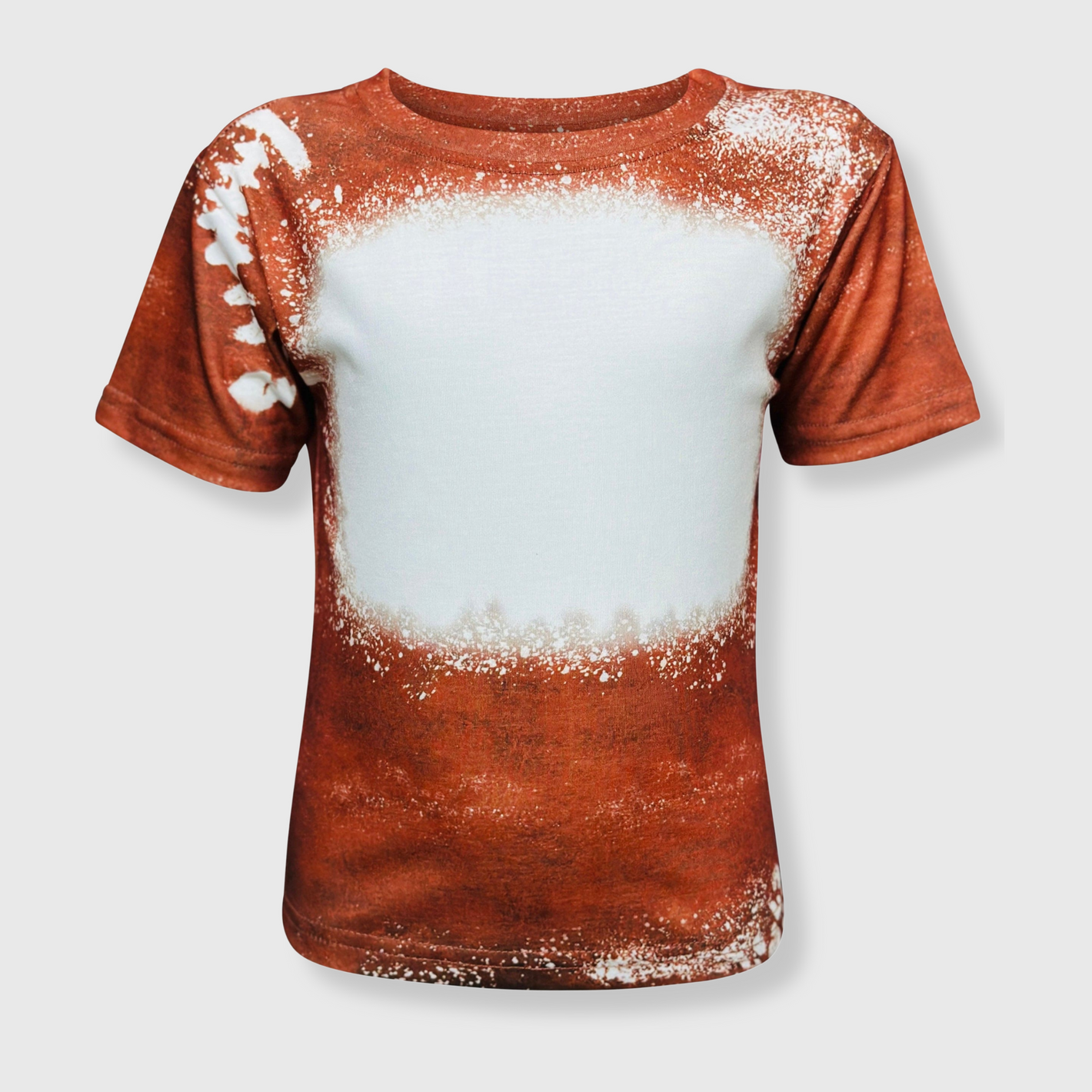 Football Brown Faux Bleached Kids Top