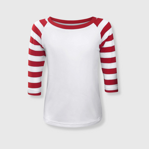 Candy Cane White Red Stripes Top Kids