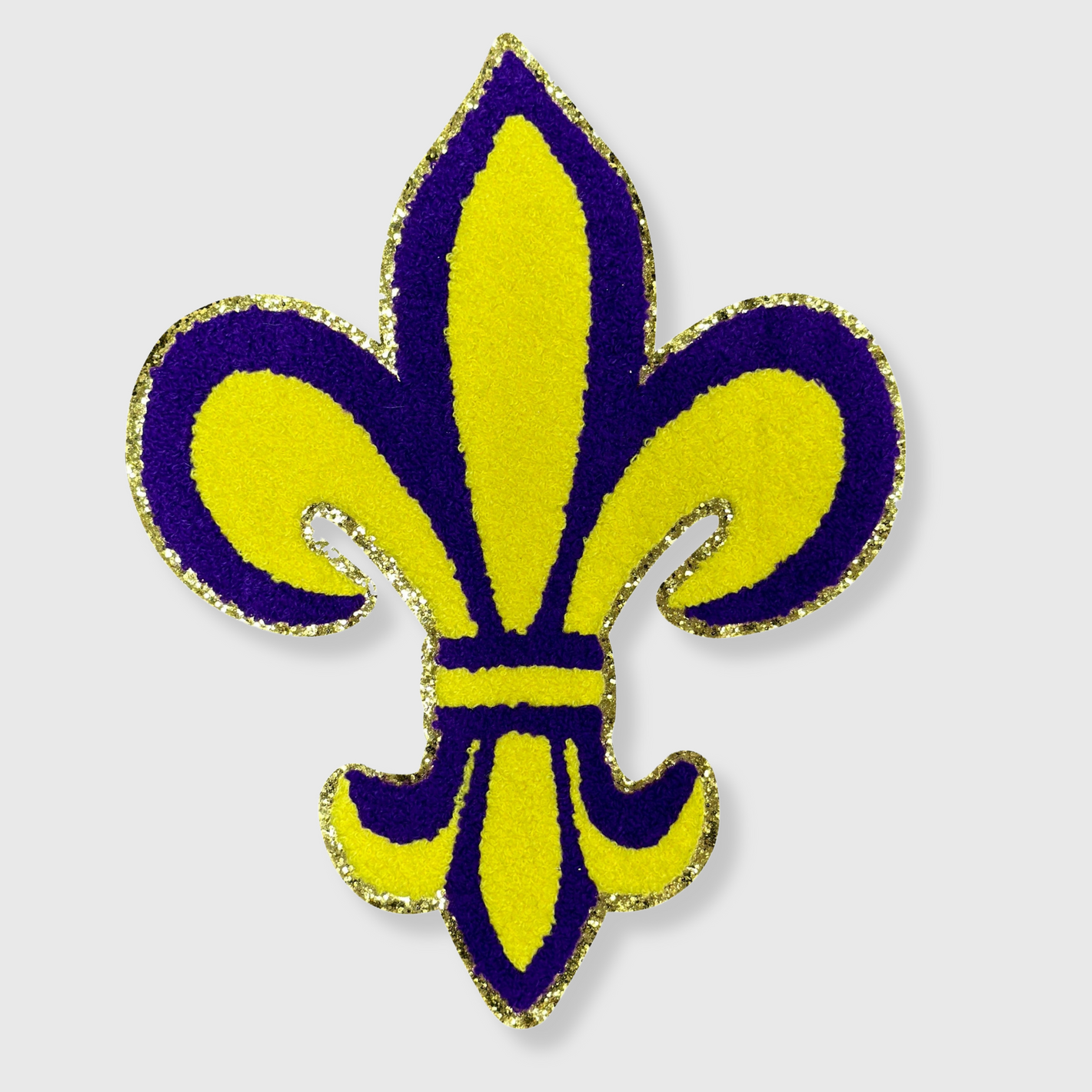 CP1030 - Mardi Gras Fleur De Lis Chenille Patch