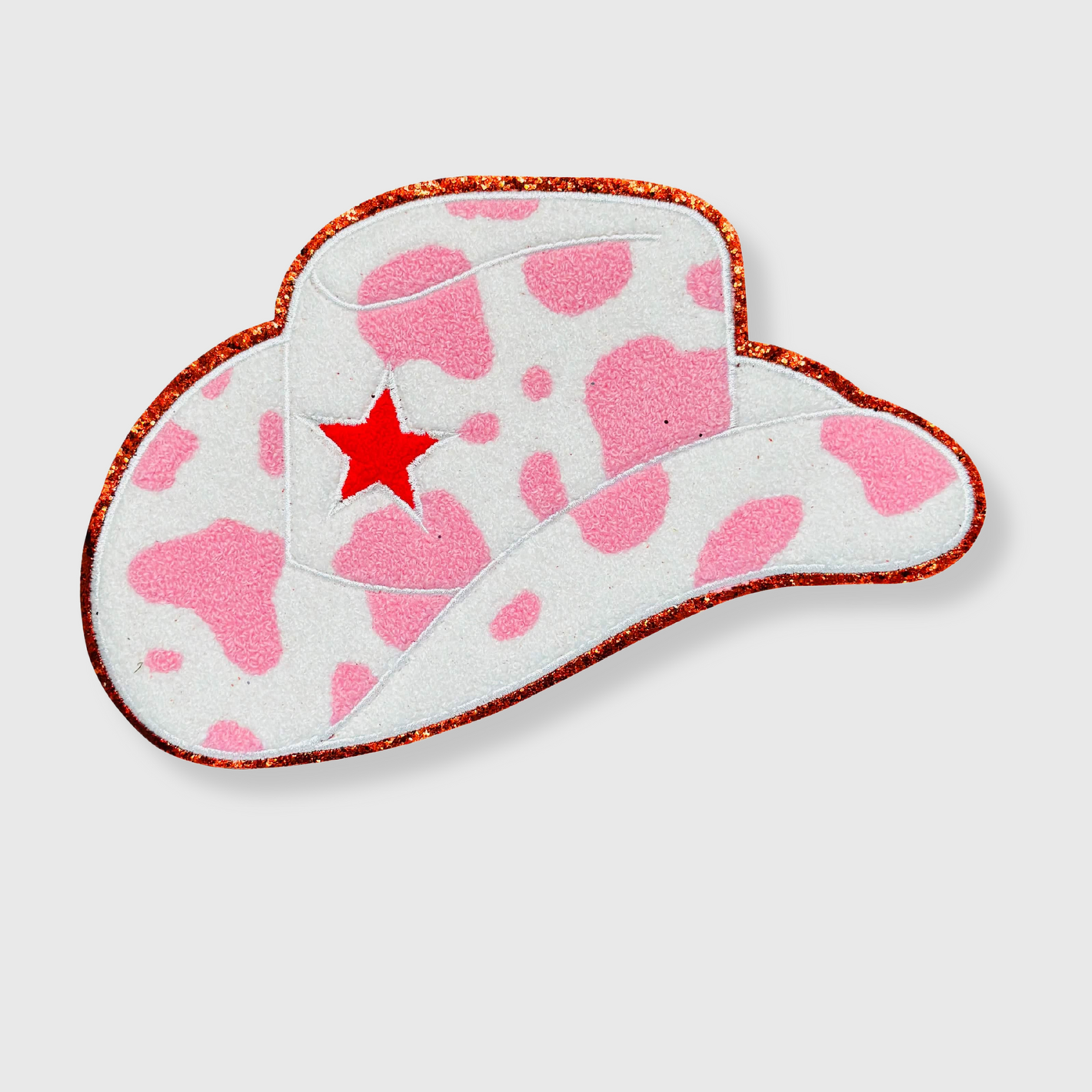 CP1063 -Pink Cowboy Hat Chenille Patch