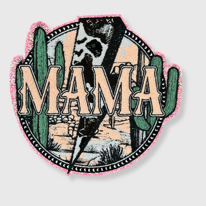 CP1087 -  MAMA Cactus Chenille Patch