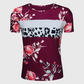 Floral Burgundy Striped Cow Top