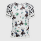 Rodeo Horse White Cheetah Tassel Tunic Top